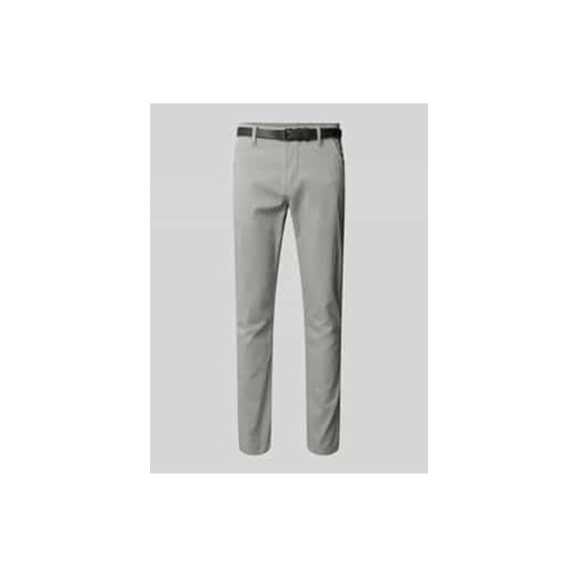 Chinosy o kroju classic stretch fit z paskiem ze sklepu Peek&Cloppenburg  w kategorii Spodnie męskie - zdjęcie 178336191