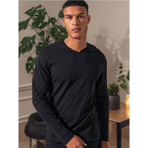 Sinsay - Koszulka z długimi rękawami - czarny ze sklepu Sinsay w kategorii T-shirty męskie - zdjęcie 178338663