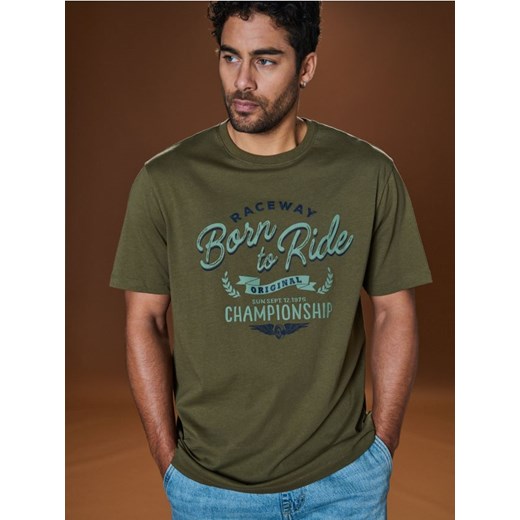 Sinsay - Koszulka - khaki ze sklepu Sinsay w kategorii T-shirty męskie - zdjęcie 178338682