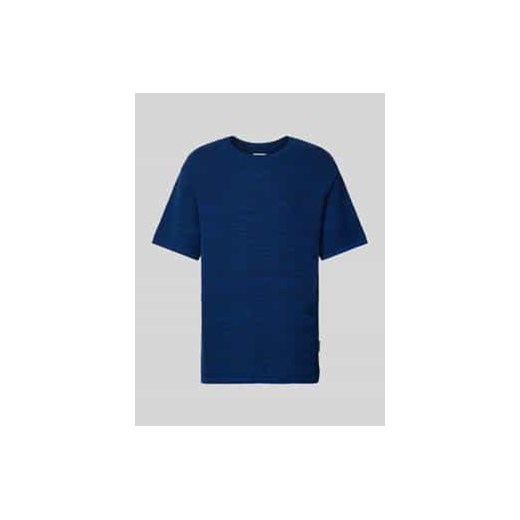 T-shirt z prążkowanym,okrągłym dekoltem model ‘AAMBROSIO’ ze sklepu Peek&Cloppenburg  w kategorii T-shirty męskie - zdjęcie 178339010