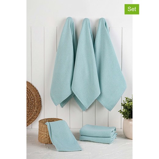 Violeta Home Ściereczki (6 szt.) w kolorze błękitnym do naczyń - 76 x 43 cm ze sklepu Limango Polska w kategorii Ścierki kuchenne - zdjęcie 178340094