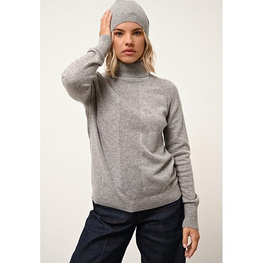 Just Cashmere Kaszmirowy golf w kolorze szarym ze sklepu Limango Polska w kategorii Swetry damskie - zdjęcie 178343054