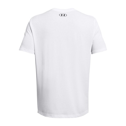 T-shirt męski Under Armour z napisami wiosenny sportowy z krótkimi rękawami