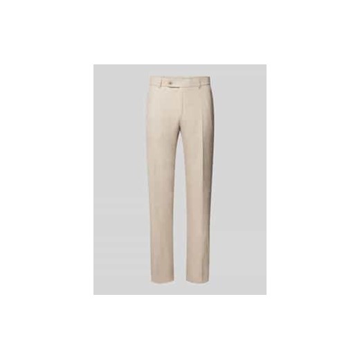 Spodnie lniane o kroju slim fit w kant model ‘Shiver’ ze sklepu Peek&Cloppenburg  w kategorii Spodnie męskie - zdjęcie 178345472