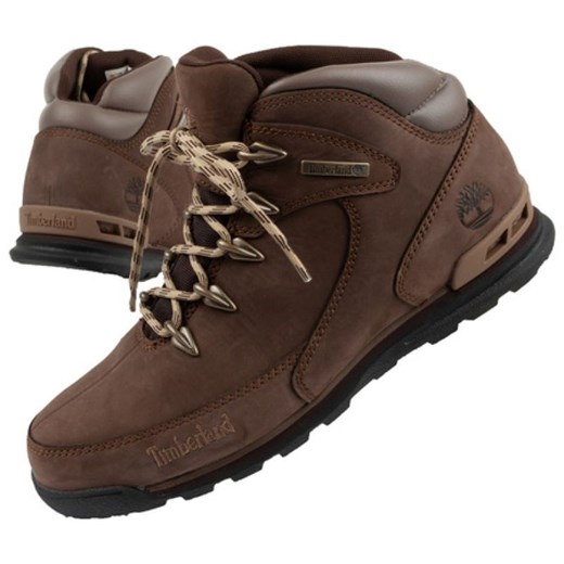 Buty Timberland Euro Rock Mid M TB06823R214 brązowe ze sklepu ButyModne.pl w kategorii Buty trekkingowe męskie - zdjęcie 178348730
