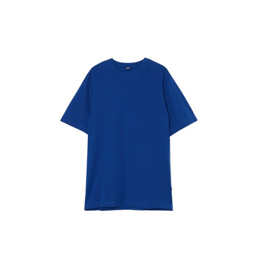 Cropp - Niebieska koszulka basic - niebieski ze sklepu Cropp w kategorii T-shirty męskie - zdjęcie 178349150