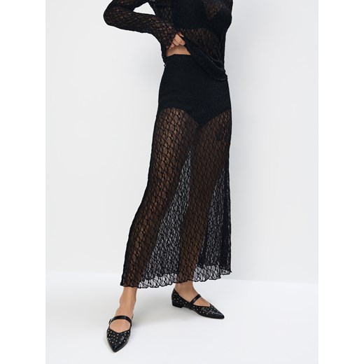 Spódnica Mohito czarna koronkowa 