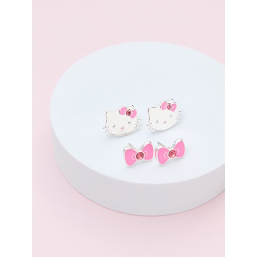 Sinsay - Kolczyki 2 pack Hello Kitty - srebrny Sinsay One Size Sinsay