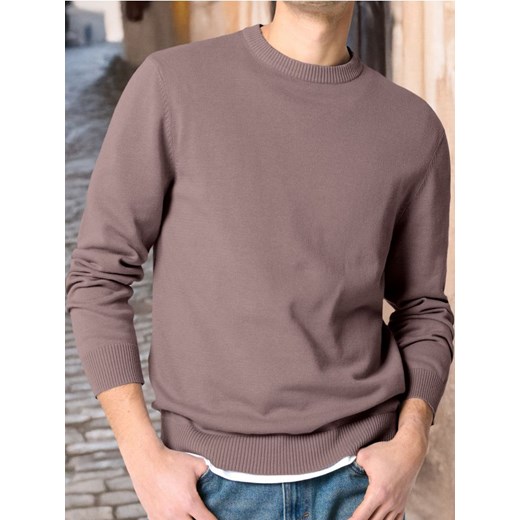 Sinsay - Sweter z okrągłym dekoltem - różowy ze sklepu Sinsay w kategorii Swetry męskie - zdjęcie 178350640