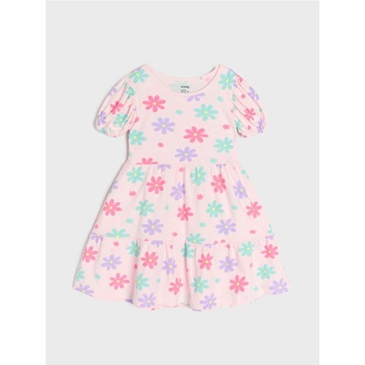 Sinsay - Sukienka w kwiaty - różowy Sinsay 134 Sinsay