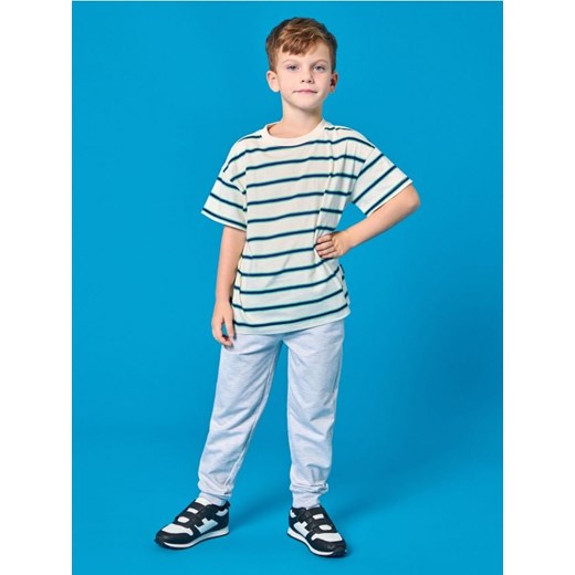 Sinsay - Koszulka w paski - kremowy ze sklepu Sinsay w kategorii T-shirty chłopięce - zdjęcie 178350671