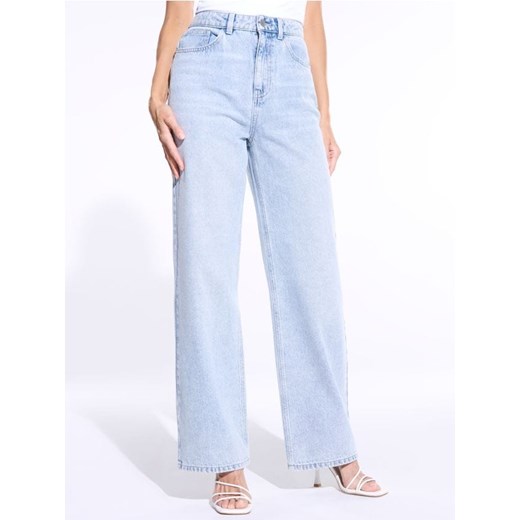 Sinsay - Jeansy wide leg - niebieski ze sklepu Sinsay w kategorii Jeansy damskie - zdjęcie 178350704