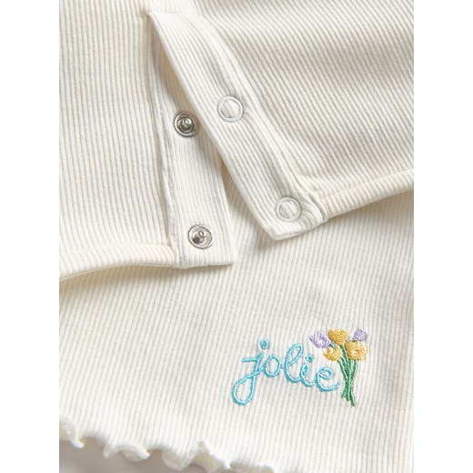 Reserved - Prążkowana koszulka - złamana biel Reserved 92 (1 Reserved