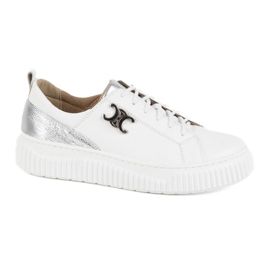 Buty damskie skórzane sneakery STYLE 1230 białe ze sklepu butyolivier w kategorii Półbuty damskie - zdjęcie 178353301