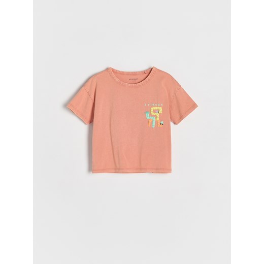 Reserved - T-shirt oversize - brzoskwiniowy Reserved 5-2 lata) Reserved