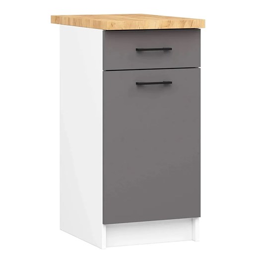 Szara minimalistyczna dolna szafka kuchenna - Vivienne 8X 40 cm ze sklepu Edinos.pl w kategorii Szafki i regały łazienkowe - zdjęcie 178355903
