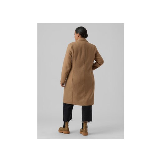 Vero Moda Curve Płaszcz wełniany Blaza 10276365 Brązowy Regular Fit 50 MODIVO