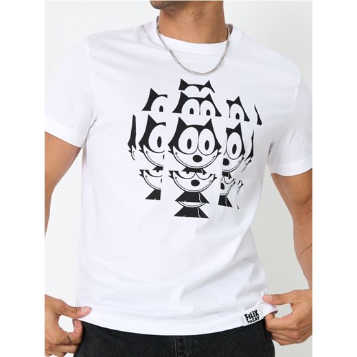 Sinsay - Koszulka Felix the Cat - biały ze sklepu Sinsay w kategorii T-shirty męskie - zdjęcie 178358911