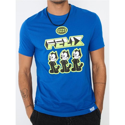 Sinsay - Koszulka Felix the Cat - niebieski ze sklepu Sinsay w kategorii T-shirty męskie - zdjęcie 178358912