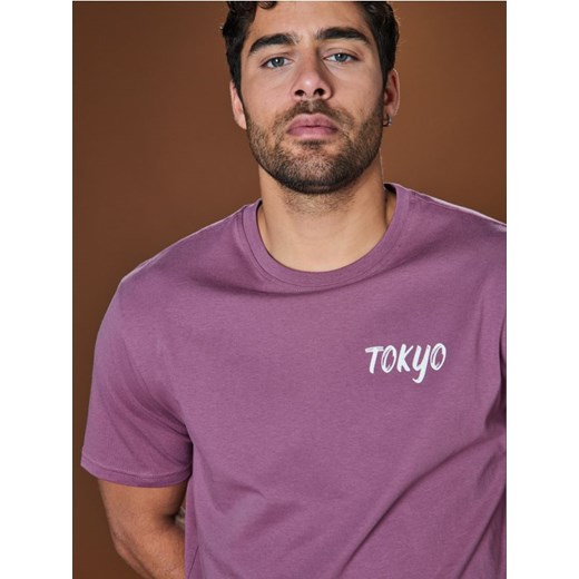 Sinsay - Koszulka - fioletowy ze sklepu Sinsay w kategorii T-shirty męskie - zdjęcie 178358921