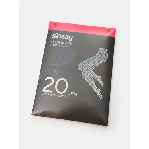 Sinsay - Rajstopy ze zwierzęcym wzorem - czarny ze sklepu Sinsay w kategorii Rajstopy - zdjęcie 178358961