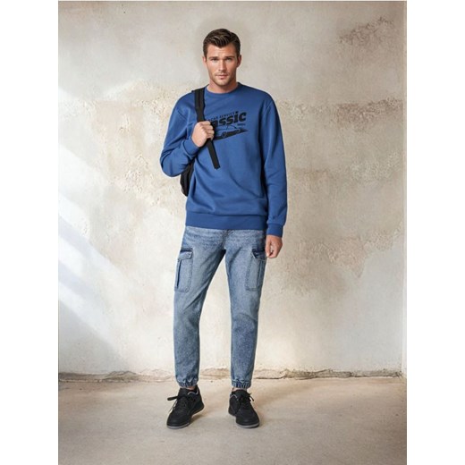 Sinsay - Jeansy jogger cargo - niebieski ze sklepu Sinsay w kategorii Jeansy męskie - zdjęcie 178359211