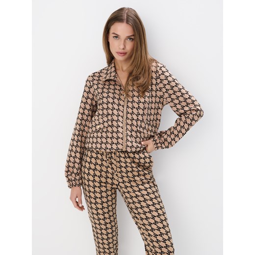 Mohito - Bluza z zamkiem - beżowy ze sklepu Mohito w kategorii Bluzy damskie - zdjęcie 178360040