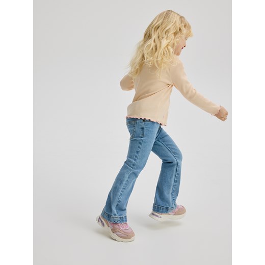 Reserved - Jeansy flare high waist - niebieski Reserved 110 (4-5 lat) Reserved