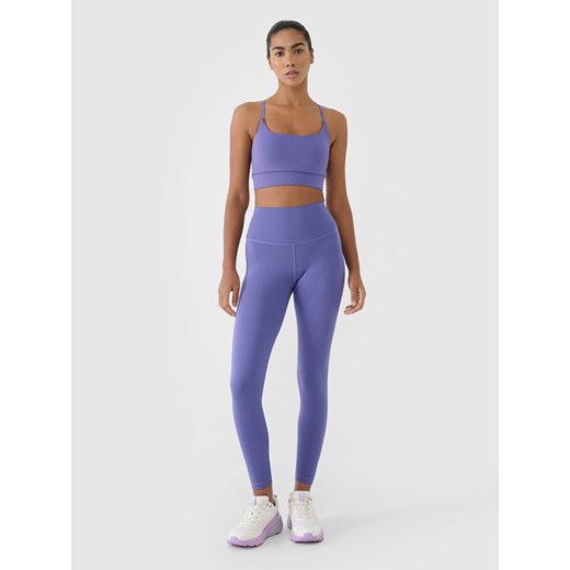 Damskie legginsy treningowe 4F 4FRSS25TFTIF306 - granatowe ze sklepu Sportstylestory.com w kategorii Spodnie damskie - zdjęcie 178363244