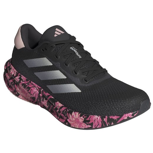 Buty sportowe damskie Adidas dla biegaczy płaskie czarne 