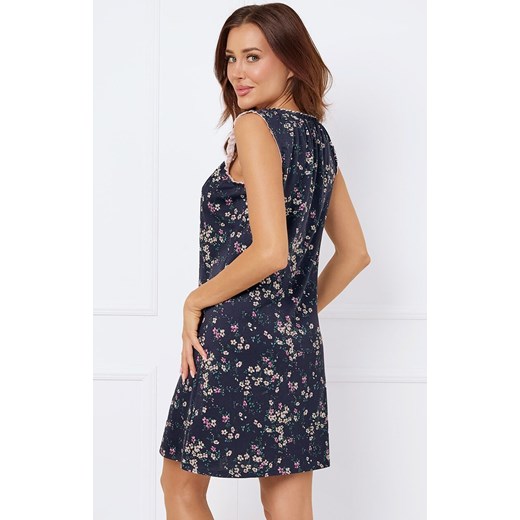 Koszula nocna damska na szerokie ramiączko Almi, Kolor granatowy-wzór, Rozmiar S, Italian Fashion ze sklepu Primodo w kategorii Koszule nocne - zdjęcie 178365300