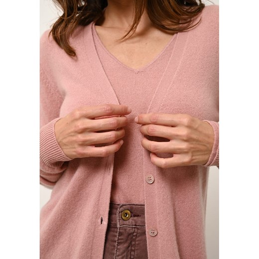 Just Cashmere Kaszmirowy kardigan &quot;Chelsea&quot; w kolorze jasnoróżowym Just Cashmere XL Limango Polska okazja