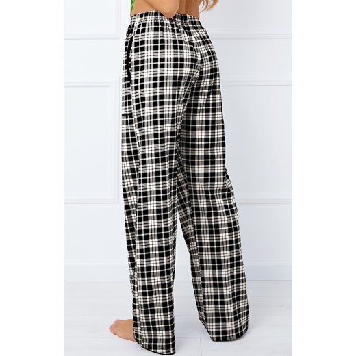 Bawełniane spodnie damskie długie od piżamy Klara, Kolor czarno-biały, Rozmiar L, Italian Fashion ze sklepu Intymna w kategorii Piżamy damskie - zdjęcie 178365880