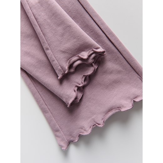 Spodnie dziewczęce fioletowe Reserved na wiosnę z elastanu 