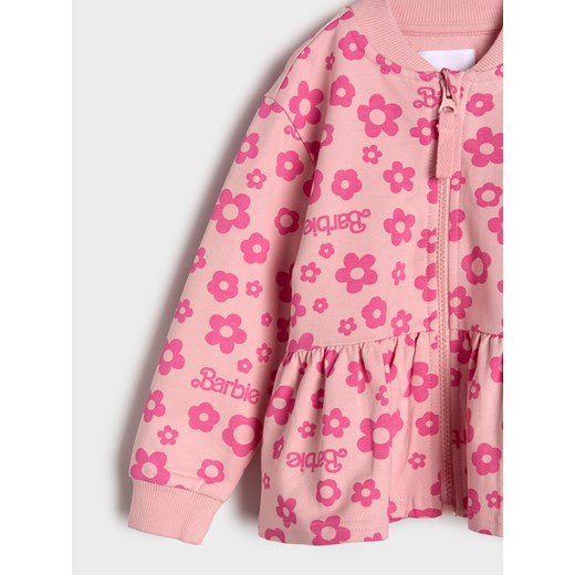 Sinsay - Rozpinana bluza z baskinką - różowy Sinsay 80 Sinsay