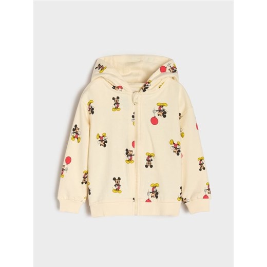 Sinsay - Rozpinana bluza z kapturem Mickey Mouse - kremowy ze sklepu Sinsay w kategorii Bluzy i swetry - zdjęcie 178371591