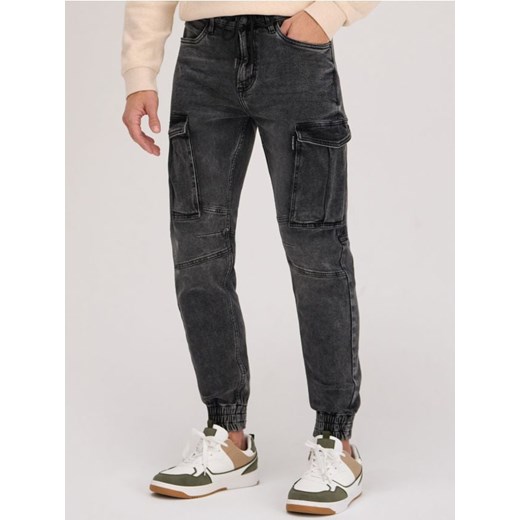 Sinsay - Jeansy jogger cargo - czarny ze sklepu Sinsay w kategorii Jeansy męskie - zdjęcie 178371934