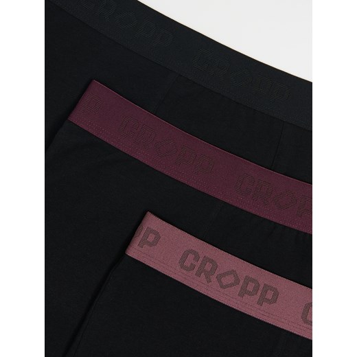 Cropp - 3 pack czarnych bokserek basic - czarny Cropp S Cropp