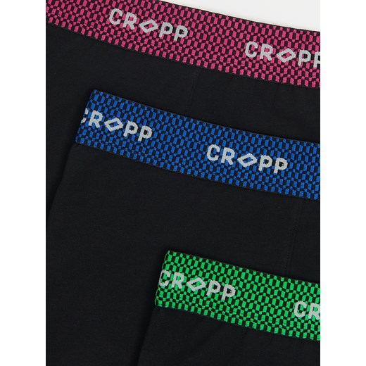Cropp - 3 pack bokserek basic - czarny Cropp S Cropp