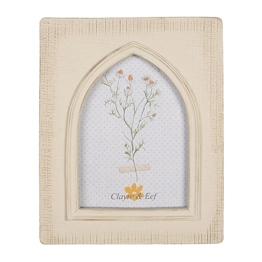 Clayre &amp; Eef Ramka w kolorze kremowym na zdjęcia - 17 x 22 cm ze sklepu Limango Polska w kategorii Ramki na zdjęcia - zdjęcie 178373874