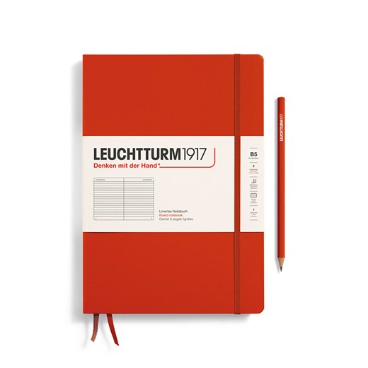 LEUCHTTURM1917 Notatnik w kolorze czerwonym w linie - B5 ze sklepu Limango Polska w kategorii Akcesoria biurowe - zdjęcie 178373881