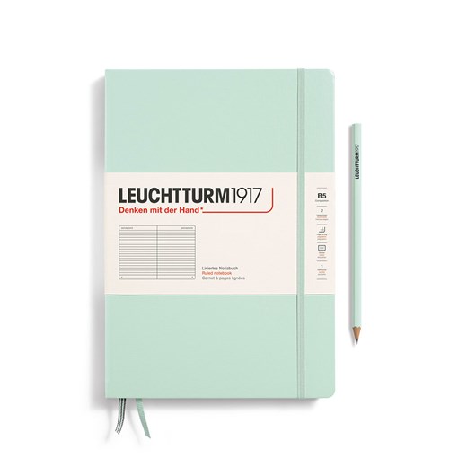 LEUCHTTURM1917 Notatnik w kolorze miętowym w linie - B5 ze sklepu Limango Polska w kategorii Akcesoria biurowe - zdjęcie 178373882