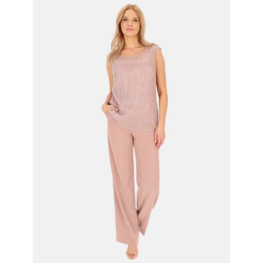 Pudrowo-różowa połyskująca bluzka damska Potis & Verso Grand Potis & Verso 38 Eye For Fashion