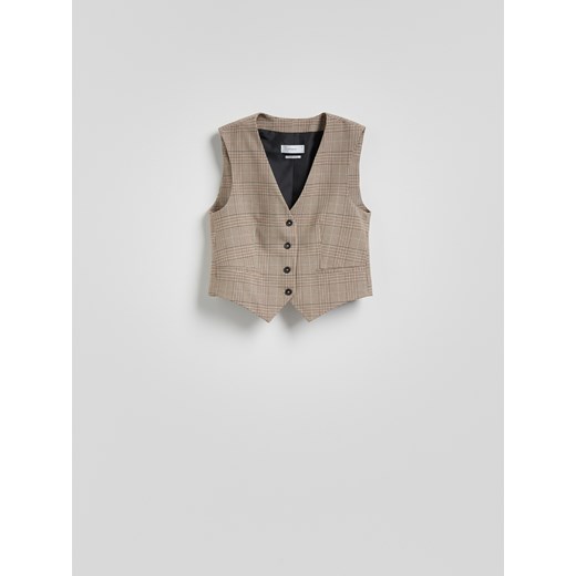 Reserved - Garniturowa kamizelka z wiskozą - wielobarwny Reserved M Reserved