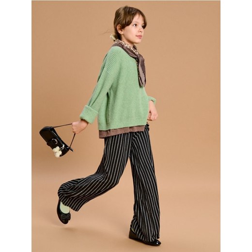 Sinsay - Spodnie wide leg w pionowe paski - wielobarwny ze sklepu Sinsay w kategorii Spodnie dziewczęce - zdjęcie 178377800