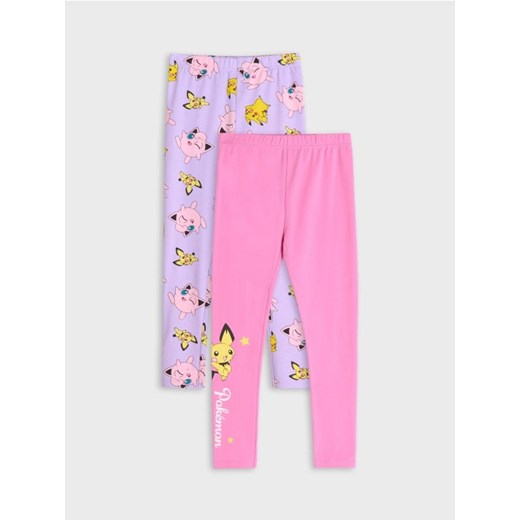 Sinsay - Legginsy 2 pack Pokémon - różowy ze sklepu Sinsay w kategorii Spodnie dziewczęce - zdjęcie 178378014
