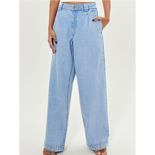 Sinsay - Jeansy wide leg high waist - niebieski ze sklepu Sinsay w kategorii Jeansy damskie - zdjęcie 178378081