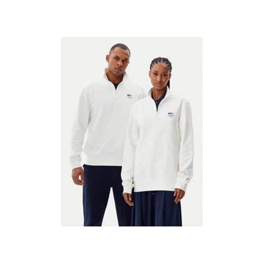 Lacoste Bluza Unisex SH2735 Biały Regular Fit ze sklepu MODIVO w kategorii Bluzy męskie - zdjęcie 178378440