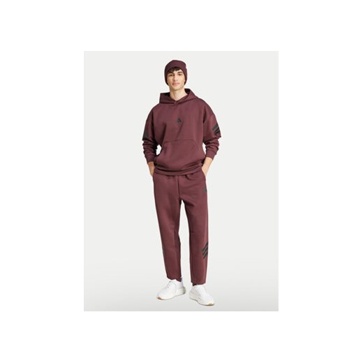 adidas Spodnie dresowe Future Icons 3-Stripes JD4888 Bordowy Loose Fit XXL MODIVO