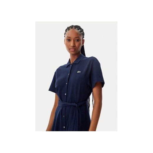 Lacoste Sukienka koszulowa EF9621 Granatowy Regular Fit Lacoste 42 MODIVO